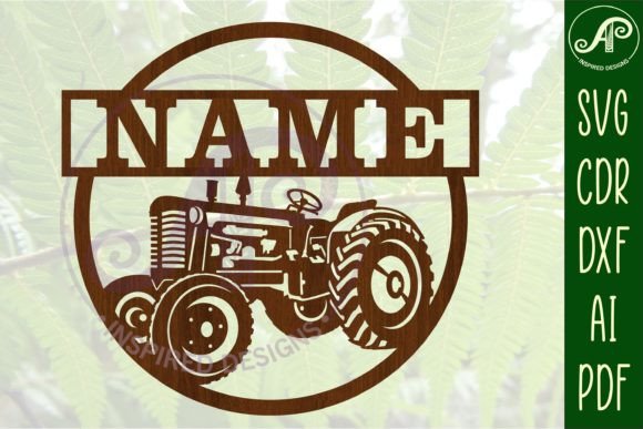 Download Tractor Name Sign SVG Instant Download - Premium Resources