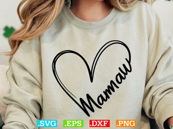 Download Mamaw Heart Svg, Instant Download - Premium Resources