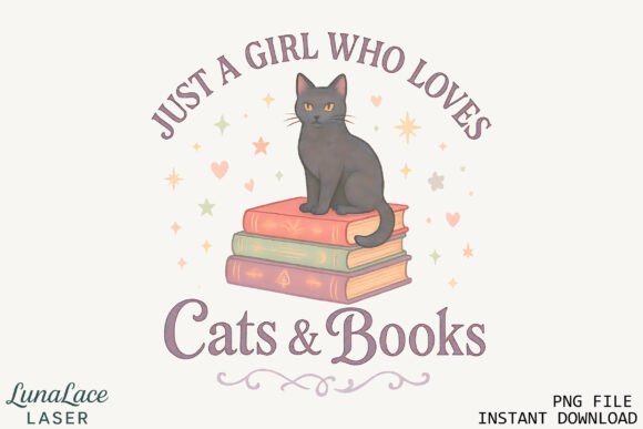 Download Cat Lover Book PNG Instant Download - Premium Resources