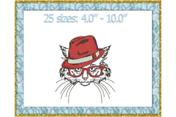 Download Сat in Hat Embroidery Instant Download - Premium Bundle